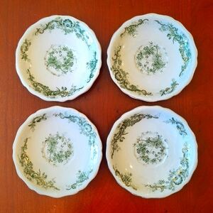 Lot of 4 Antique John Maddock & Sons Saucers Royal Vitreous Rhine 6 in See PicsA